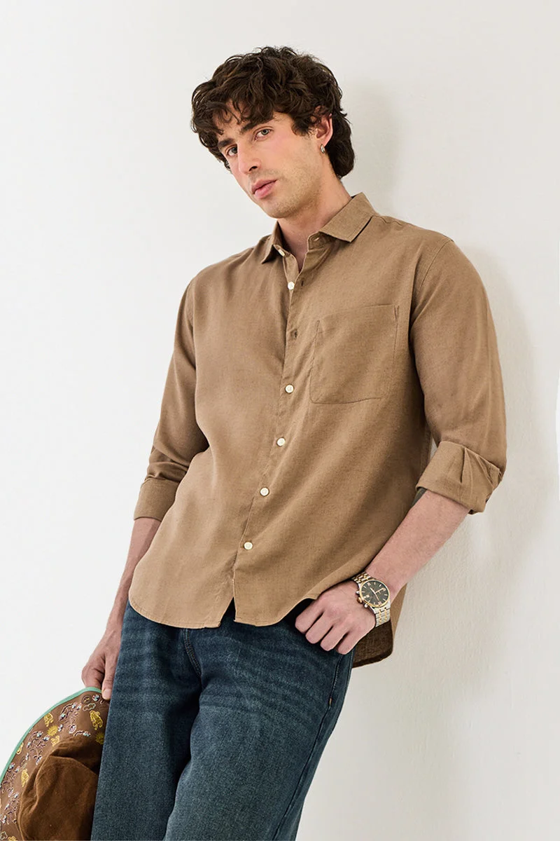 سنيتش Linen Blend Regular Fit Shirt